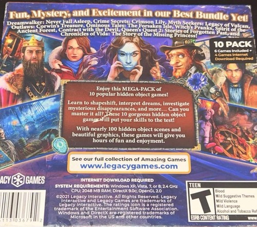 Legacy Games Amazing Hidden Object Games: Greatest Hits Vol. 3 - 10 Pack (PC) - Picture 2 of 5