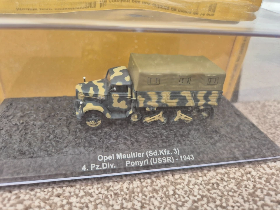 ALTAYA DEAGOSTINI 1/72 OPEL MAULTIER SD.KFZ.3 USSR 1943 DIECAST WW2 TANK + MAG - Image 3 of 3