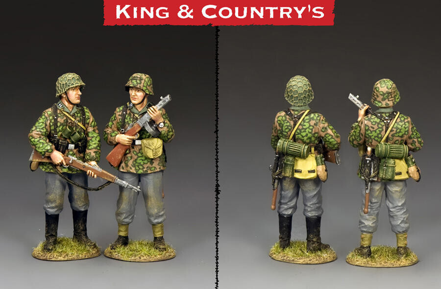Figurine King and Country WS385 Watching & Waiting Soldats Allemands WW2 1/30
