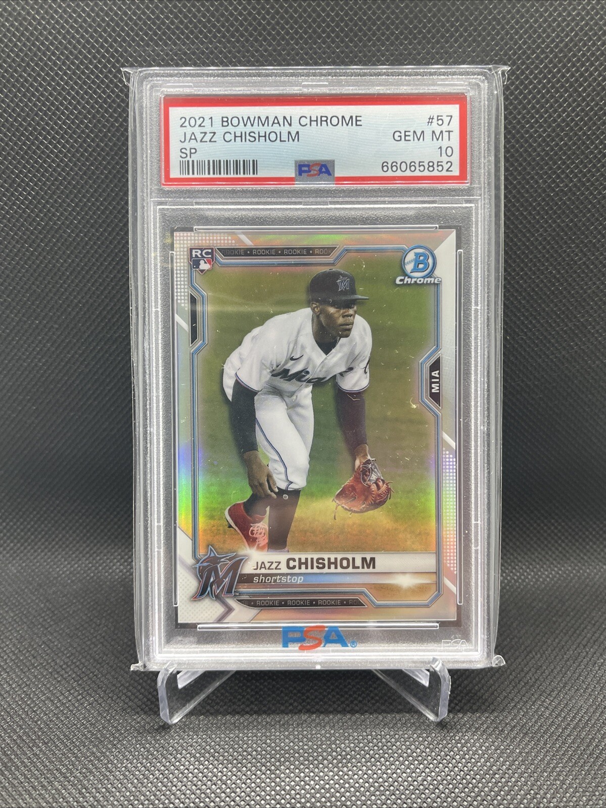 2021 Bowman Chrome - SP Rookie Image Variation #57 Jazz Chisholm (RC) PSA 10