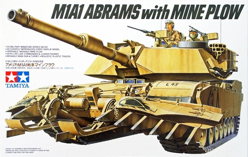 Tamiya 35158 1/35 Scale Model Kit U.S Main Battle Tank M1A1 Abrams