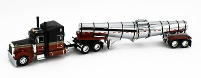 2023 DCP 1:64 *BLACK & ORANG* Peterbilt 379 63