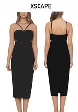 Xscape Womens Cut-Out Midi Bodycon Dress Size 12 NWT