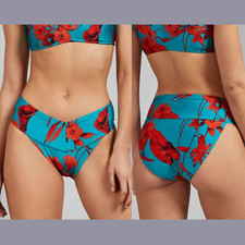 NEW Ted Baker  5 TB  Ariaed Fantasia V Shape Bikini Bottoms in Turquoise U289