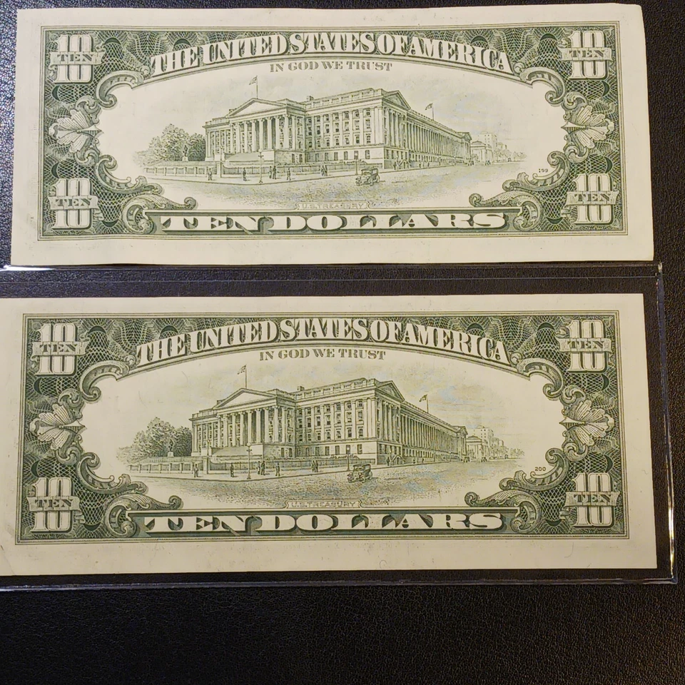 1988 A ($10) Banknotes (2 consecutive) - San Francisco, CA (AU Condition) - Image 4 of 4
