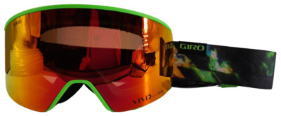 Giro Goggle AXIS Green Data Skibrille OTG Vivid: Ember S2 + Infrared S1 Scheibe