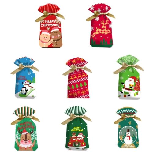 Christmas Gift Bag 50Pcs Christmas Atmosphere New Year Party Gift Packaging - Zdjęcie 1 z 16