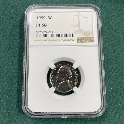 1959 Jefferson Nickel PF 68 NGC