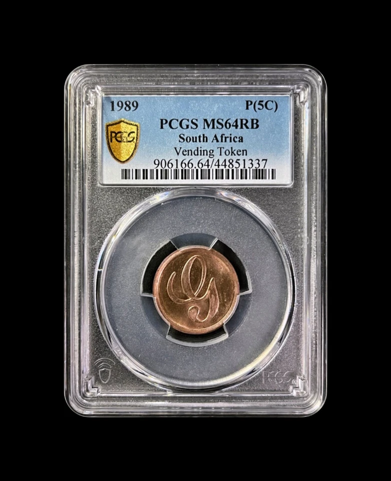 SUDÁFRICA. 1989, 5 centavos - PCGS MS64 - Top Pop 🥇 patrón, Protea, venta Foto 2 de 4