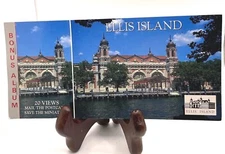 Vintage 1989 ELLIS ISLAND Postcard Book Album of 20 with Miniatures Souvenir HTF