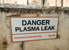 Danger Plasma Leck Zeichen &ndash; Sci-Fi 3D Bedruckt T&uuml;r Tafel &ndash; Nerd Dekor Geek Gift