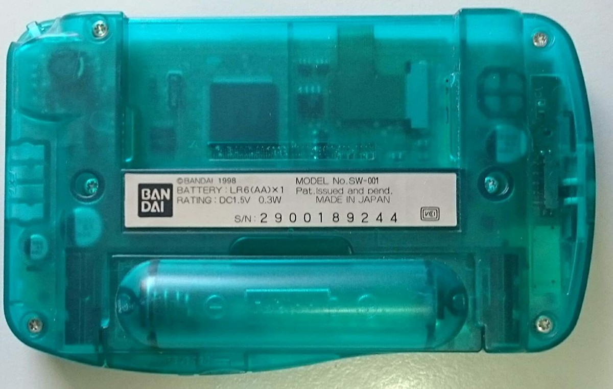 Bandai WonderSwan Color Launch Edition Skeleton Green Handheld