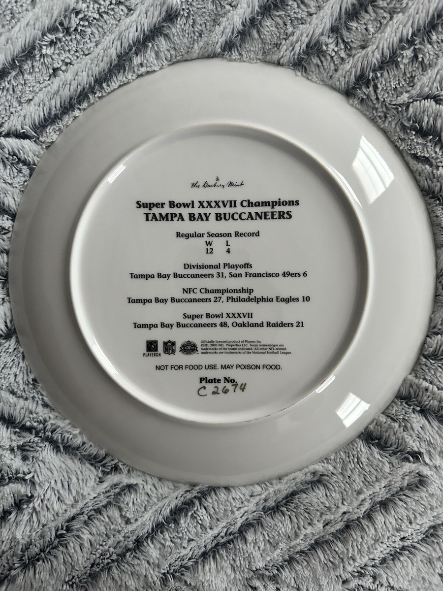 Superbowl XXXVII Champions Tampa Bay Buccaneers 12” Collector