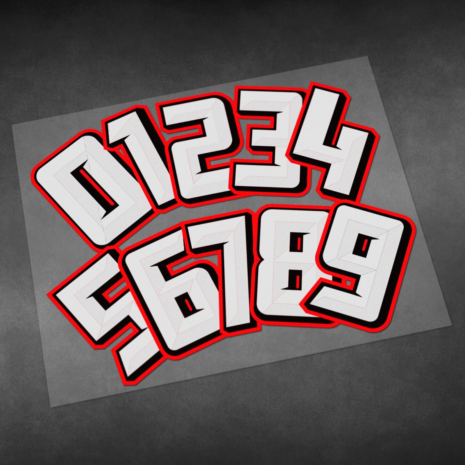 Motorcycle Car sponsor stickers for Sports numbers Decals Vinyl Material