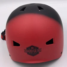 Madd Gear Action Sports Head Gear Helmet Red/Black Matte Finish  VGUC