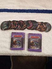 Game Cards And Discs From Gekido Bot Battles Board Game.