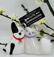 Bath and Body Works Magnetic Pocket Holder Cute Companions Dog & Cat 2-Pc Set