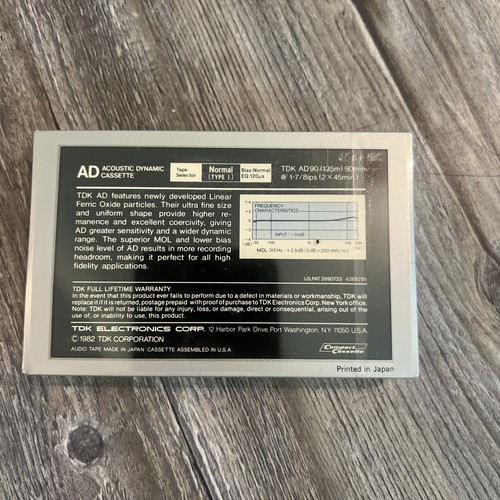 TDK AD 90 Blank Audio Cassette Tape (Sealed) NEW - Picture 2 of 2