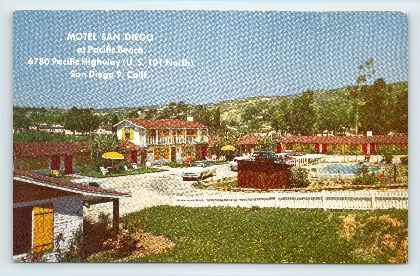 CALIFORNIA MOTEL SAN DIEGO PACIFIC BEACH ON THE PACIFIC HIGHWAY CIRCA 1955  | eBay