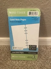 Day-Timer 87128 Lined Note Pads for Organizer, 3 3/4 x 6 3/4 (2 Pads)