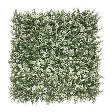 20"x20" Artificial Faux White Buxus Leaf Privacy Fence Screen Decor Panel Hedge
