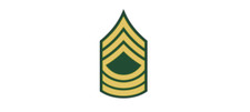4" army e-8 msg master sergeant green bumper sticker decal usa made