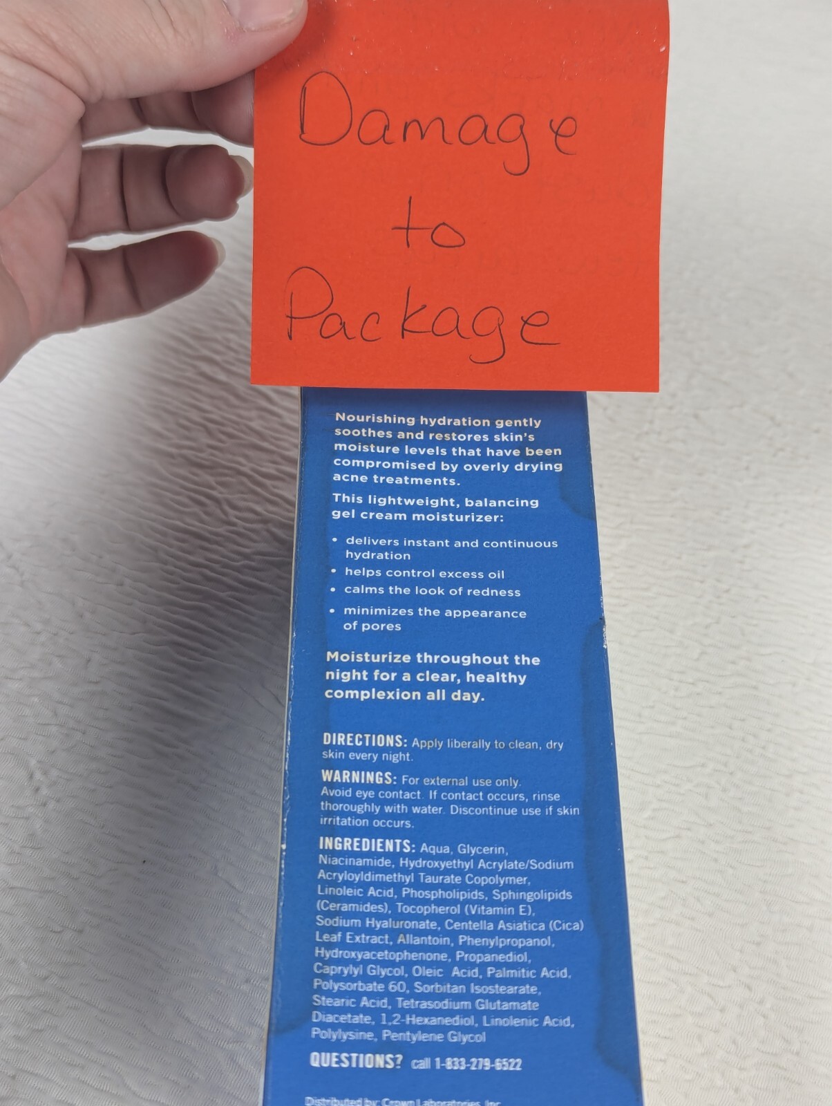 PanOxyl - Balancing Repair Moisturizer - Acne Prone Skin - exp: None