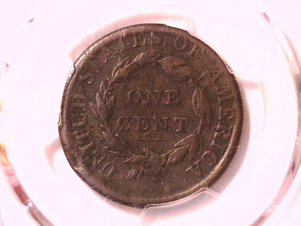 1814 Large Cent PCGS Genuine Rim Damage - VG Detail Plain 4 36012953 - Image 2 of 3