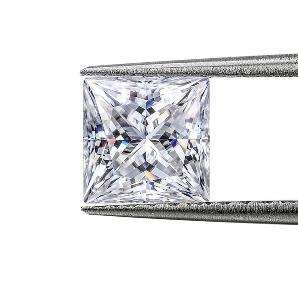 Princess cut lab Grown First Grade  Diamond 6 mm D - F Certified Loose CVD - Image 3 of 4