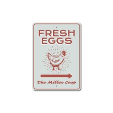 Chicken Coop Decorative Sign, Custom Aluminum Sign, Barn Decorative Metal Sign