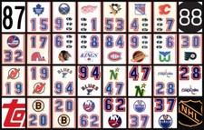 1987 Topps Hockey NHL Insert Sticker Set of 28 Logos ONLY 87-88