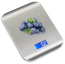 Digital Kitchen Scale 11lb 1g Precision LCD Stainless Steel Meal Prep Jewelry NE