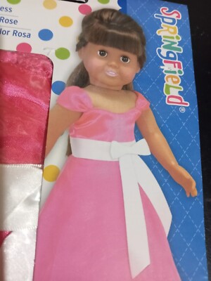 Springfield 18''Doll Pink Party Dress NRFB mint 