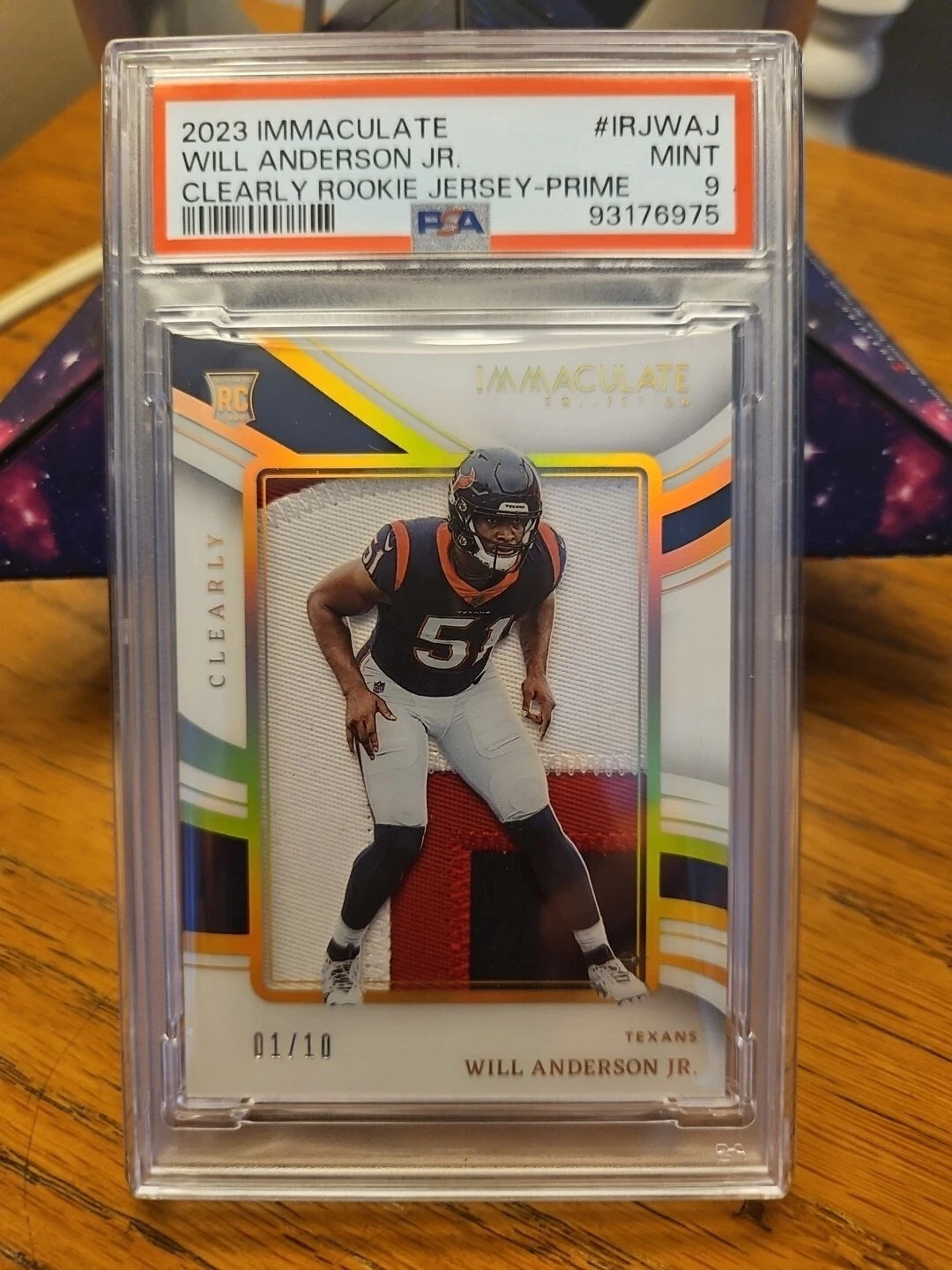 Will Anderson Panini Immaculate Collection Clearly Immaculate Rookie Jerseys #IRJWAJ Prime