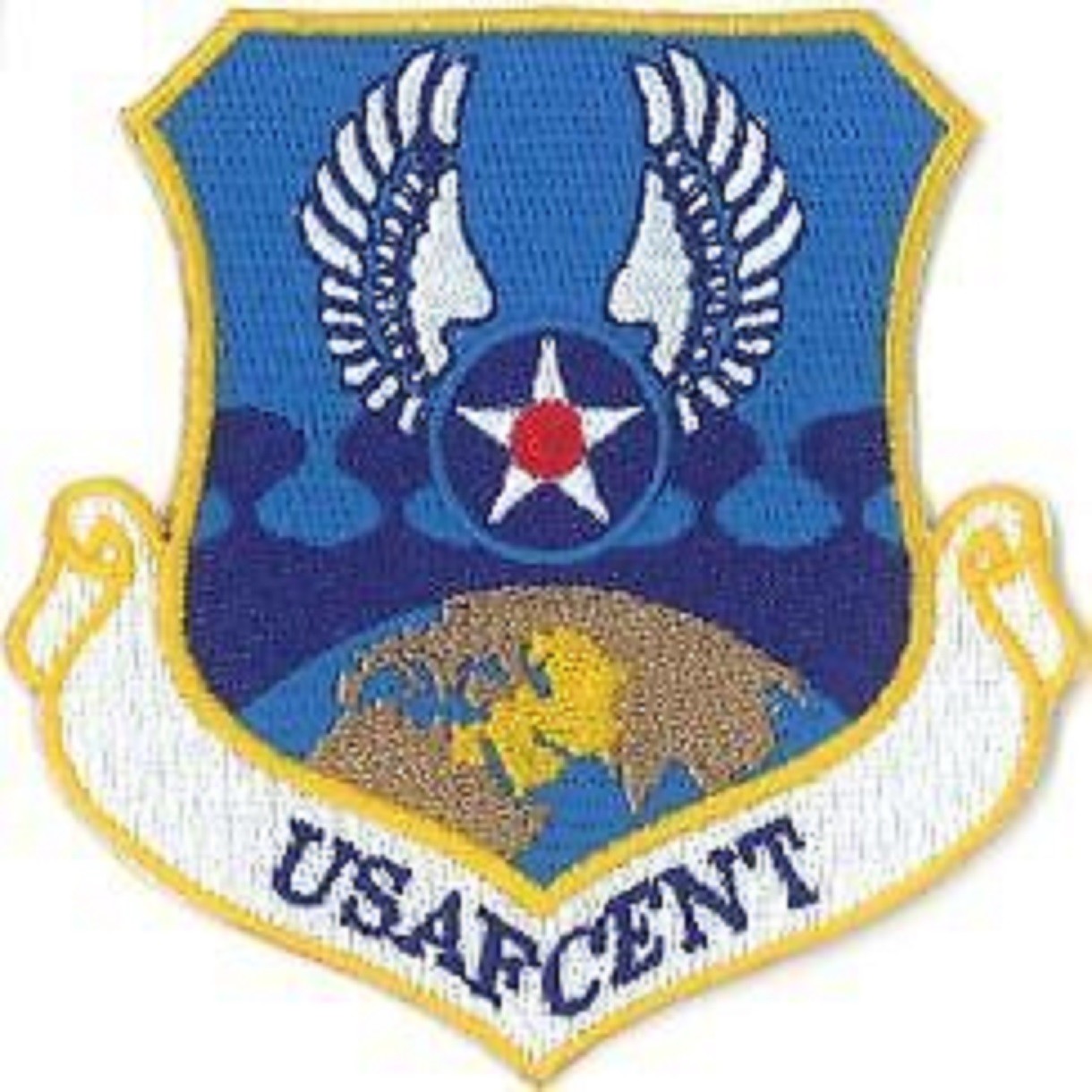 USAF AIR FORCE USAFCENT EMBROIDERED MILITARY AUTHENTIC COLOR  PATCH
