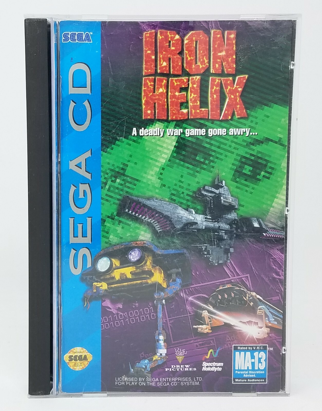Iron Helix (Sega CD, 1994) WITH MANUAL REGISTRATION FOAM 3D STRATEGY ADVENTURE