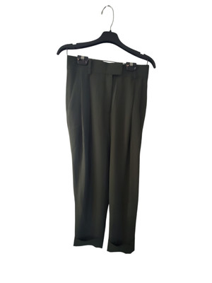COS nwt dress pants womens 4 drop crotch pleated cuffed green tapered