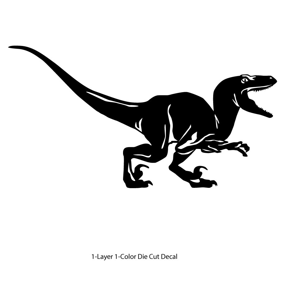Raptor Dinosaur Clipart Black