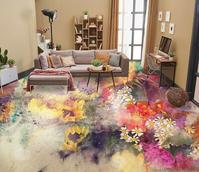 3D Sunflower Fog 3413 Floor WallPaper Murals Wall Print Decal AU Zoe