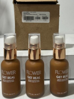 3 new flower get real Serum foundation, deep golden