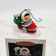 Hallmark Keepsake Ornament Frosty Friends Eskimo Sleigh 1995 Collectors Vintage