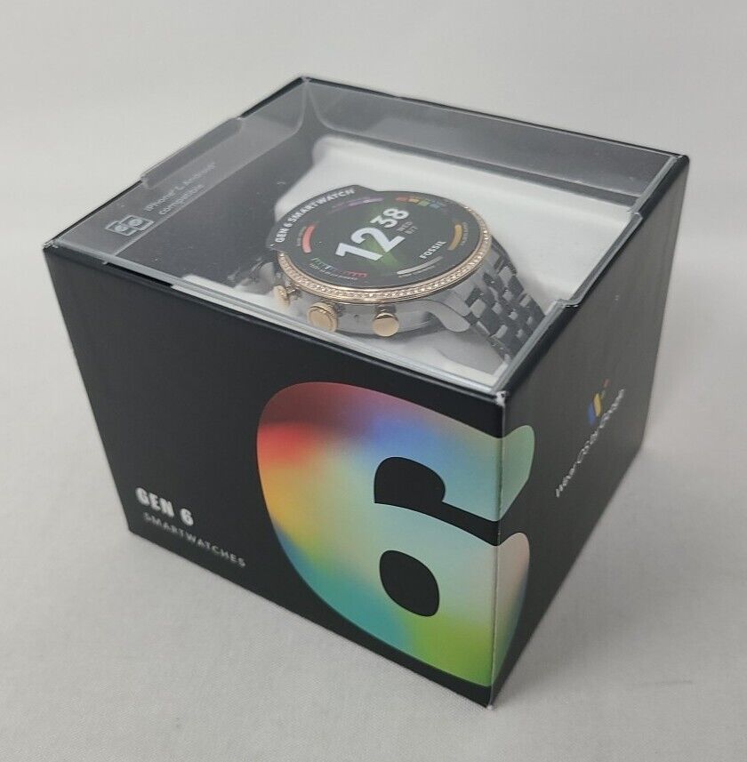 Fossil Gen 6 FTW6078V 42mm Black Stainless Steel Case MSRP Fossil Gen 6 FTW6078V 42mm Black Stainless Steel Case MSRP