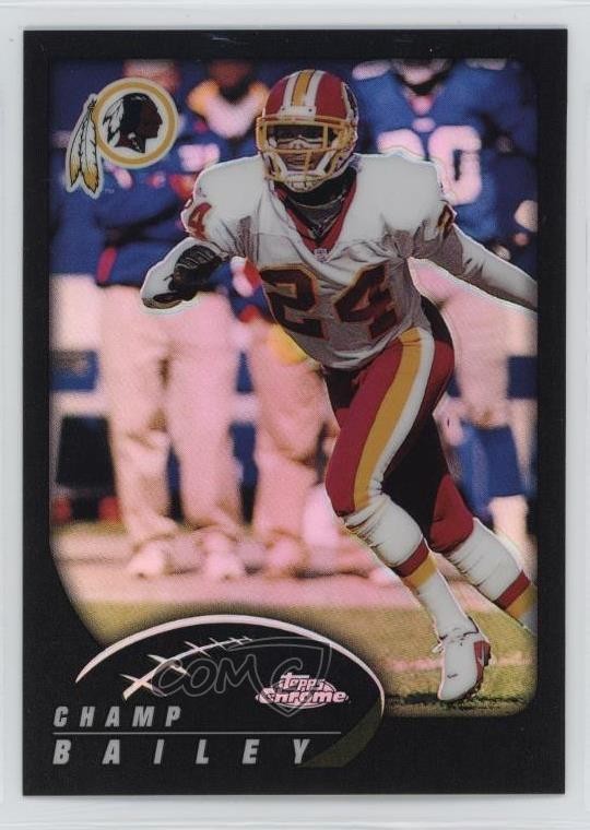 2002 Topps Chrome Black Refractor /599 Champ Bailey #107 HOF 0l1