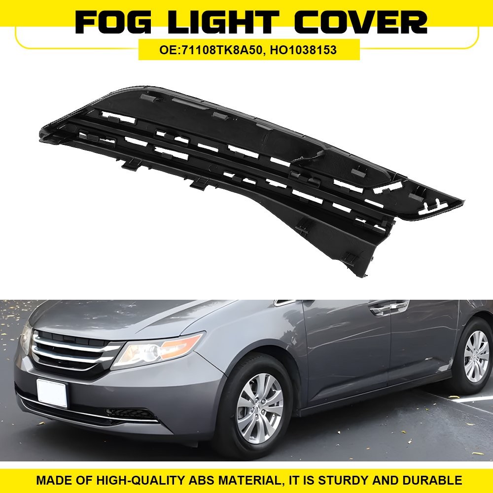 Black For Honda Odyssey 2014-2017 Fog Light Cover Bezel Trim ABS Front Left EXC thumbnail 14