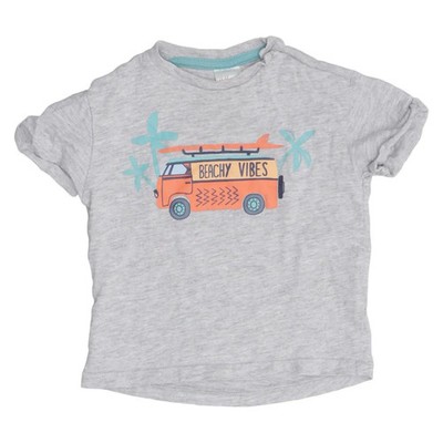 H&M, T-shirt, Größe: 68, Grau, Baumwolle/Viskose, Print, Unisex (Kinder) #rti