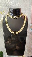 14k gold-plated XP chain and bracelet set for...