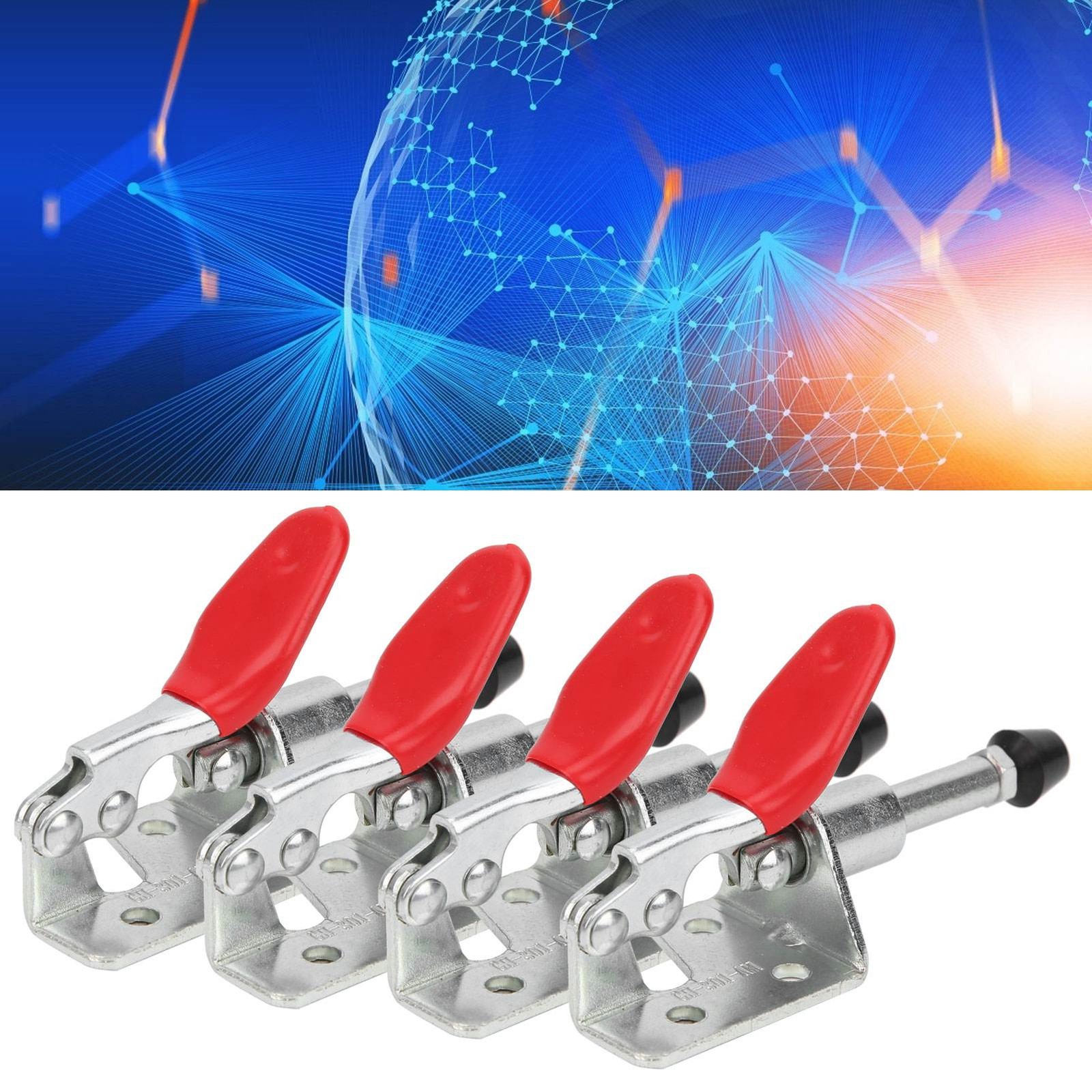 4Pcs GH-301AM Toggle Clamp Fixed Lock Load 45kg Hand Tool For Woodworking