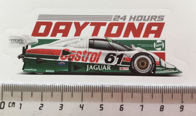 Sticker / Aufkleber, Jaguar XJR12 Castrol, 1. 24h Daytona 1990, Jones/Lammers/Wa