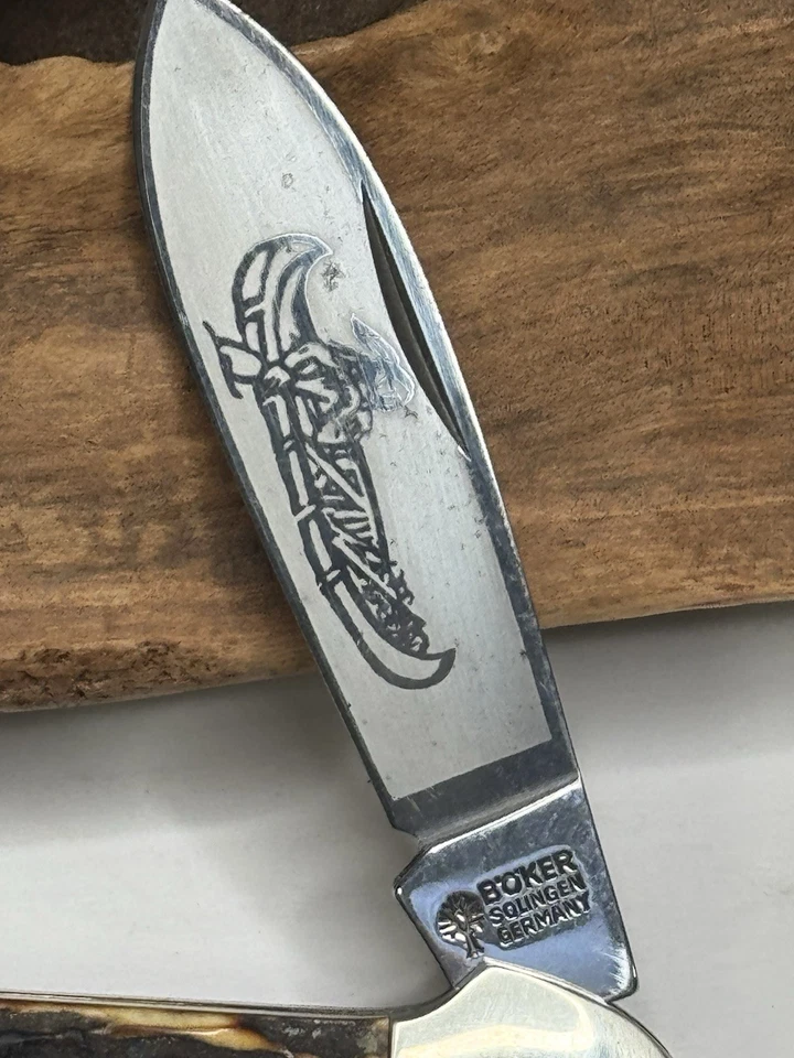 Boker Solingen, Germany Stag Canoe Knife . Good condition. - Image 3 of 4