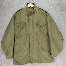Vintage US Army M-65 Field Jacket Mens M Long OG-107 1971 DSA 100-71-C-0201